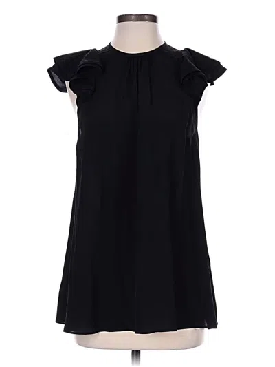 Pre-owned Zimmermann Sleeveless Top Black Ruffles Neckline Tops