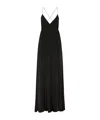 Zimmermann Open-back Gathered Silk Maxi Dress In Black