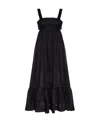 Zimmermann Chintz Tiered Midi Dress In Black