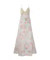 Zimmermann Halliday Lace-trimmed Floral-print Linen Maxi Dress In Gray