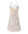 Zimmermann Halliday Lace-trimmed Floral-print Linen Mini Dress In Nude
