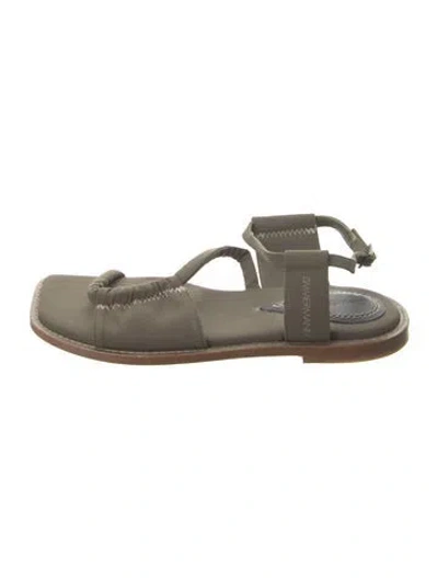 Pre-owned Zimmermann Slingback Sandals In Green