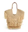 Zimmermann Goldentime Beoge Shoulder Bag With Adjustable And Removable Shoulder Strap And Fringed Details In Ra In Neutral