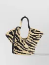 Zimmermann Womens Black Zebra Goldemtine Small Raffia Tote Bag
