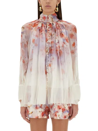 Zimmermann Smock Blouse "crush" In White