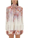 Zimmermann Smock Blouse "crush" In Multi