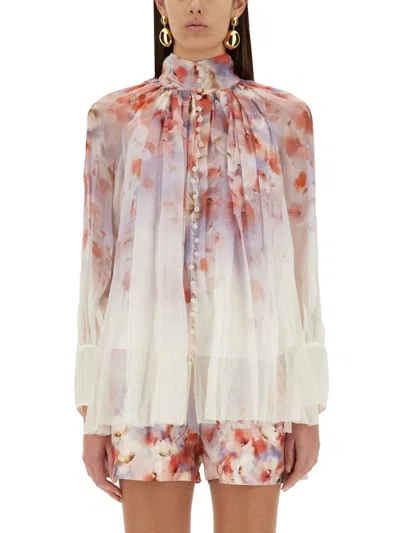Zimmermann Smock Blouse "crush" In Multi