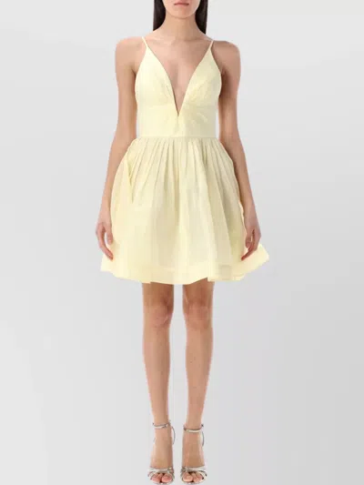 ZIMMERMANN SMOCKED BACK V-NECK MINI DRESS