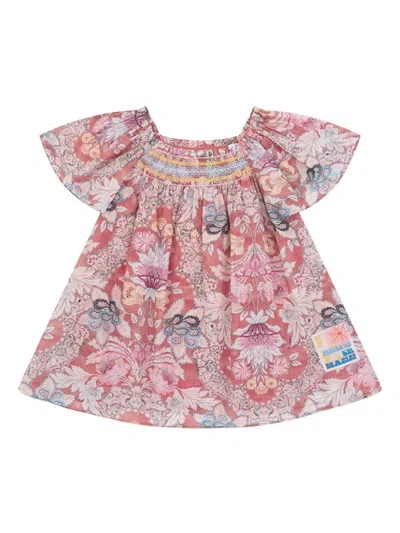 Zimmermann Daylight Kids Smocked Dress In Pink