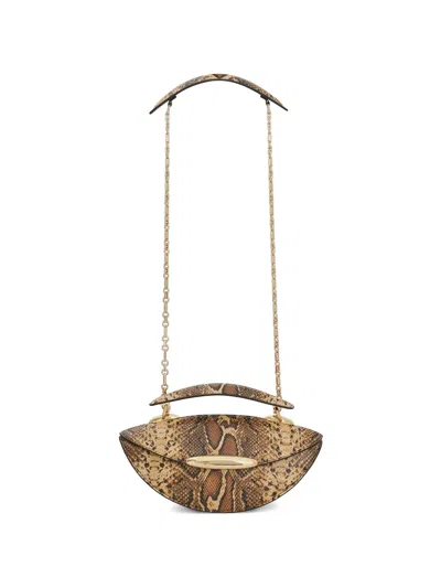 Zimmermann Snakeskin Top Handle Bag In Brown