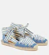 Zimmermann Woman Espadrilles Blue Size 8 Textile Fibers In Blue