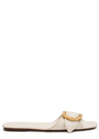 Zimmermann Solena Leather Sliders In Neutral