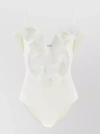 Zimmermann Solstice Cut Out One Piece Swimsuit Ring In White
