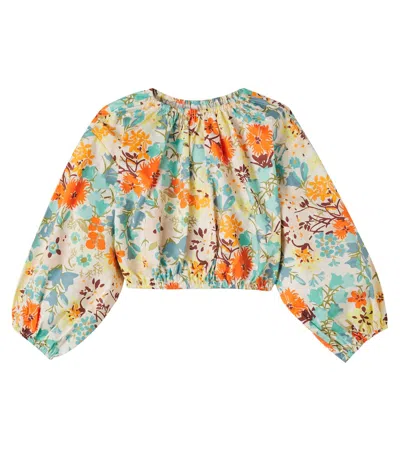 Zimmermann Solstice Floral Cotton Top In Multi