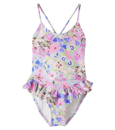 Zimmermann Solstice Floral Ruffled Swimsuit In Multi