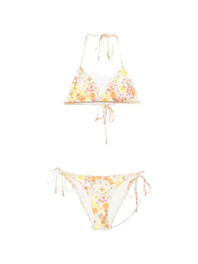 Zimmermann Solstice Floral-print Bikini In Multi