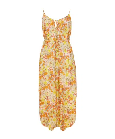 Zimmermann Solstice Jumpsuit In Neon Floral Lemon
