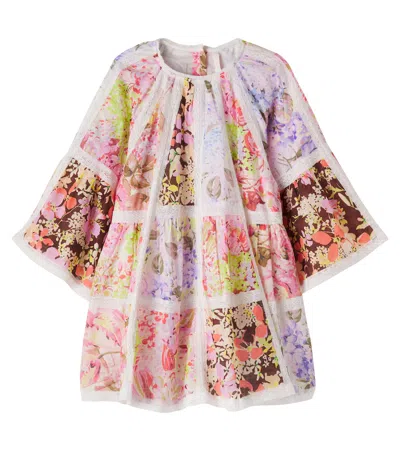 Zimmermann Solstice Lace-trimmed Floral Cotton Dress In Multi