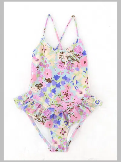 Zimmermann Solstice Mini Frill One-piece Swimsuit In Multicolour