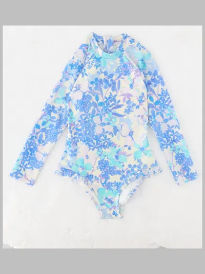 Zimmermann Kids'  Solstice One-piece Swimsuit In Blue