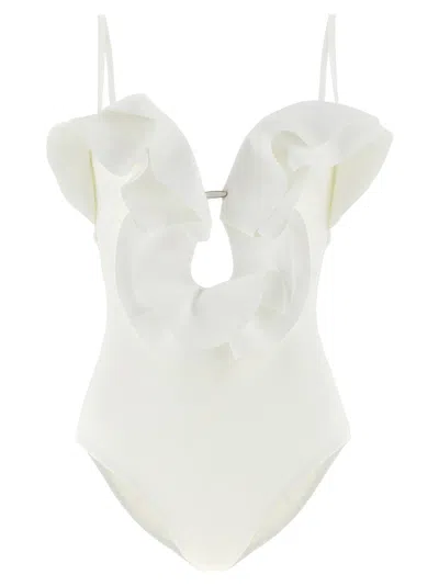 Zimmermann Solstice One-piece Swimsuit In Ivory