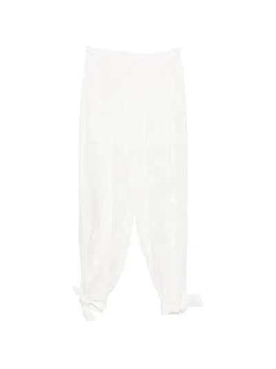 Zimmermann Solstice Polka-dot Trousers In White