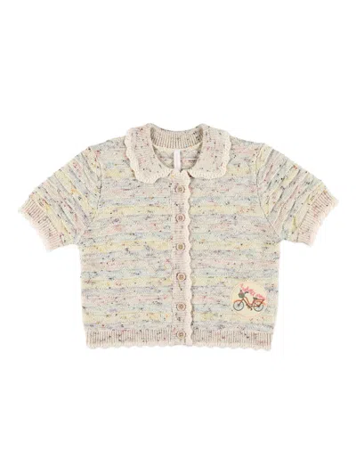 Zimmermann Coloured Textured Short-sleeve Cardigan