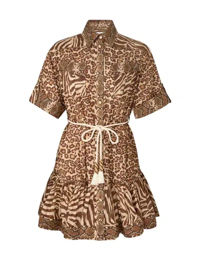 Zimmermann Splpr Dress In Neutral