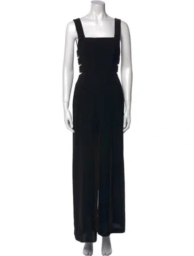Pre-owned Zimmermann Square Neckline Jumpsuit In Black