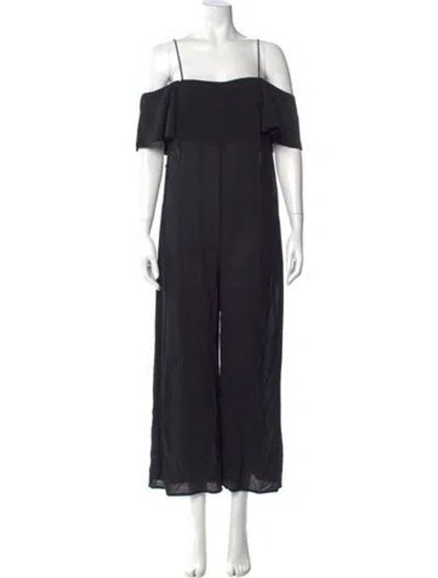 Pre-owned Zimmermann Square Neckline Jumpsuit In Black