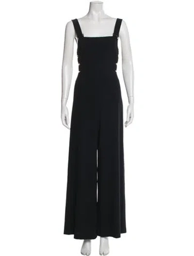 Pre-owned Zimmermann Square Neckline Jumpsuit In Black