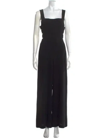 Pre-owned Zimmermann Square Neckline Jumpsuit In Black