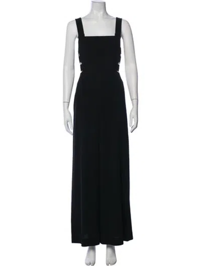 Pre-owned Zimmermann Square Neckline Jumpsuit In Black