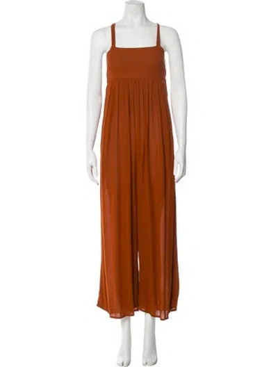 Pre-owned Zimmermann Square Neckline Jumpsuit In Brown