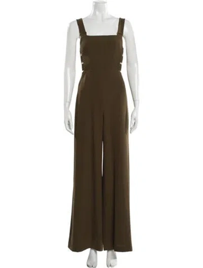 Pre-owned Zimmermann Square Neckline Jumpsuit In Brown