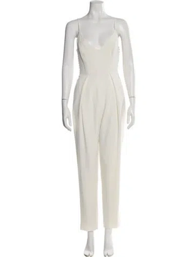 Pre-owned Zimmermann Square Neckline Jumpsuit In White