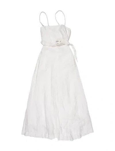 Pre-owned Zimmermann Square Neckline Jumpsuit In White