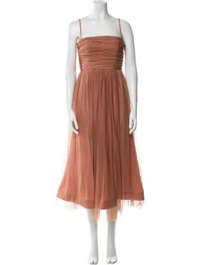 Pre-owned Zimmermann Square Neckline Knee-length Dress In Neutral