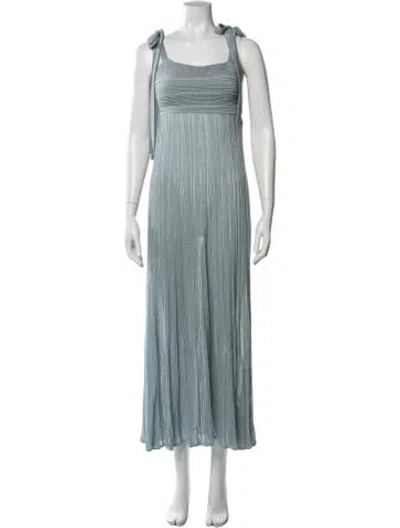 Pre-owned Zimmermann Square Neckline Long Dress In Blue