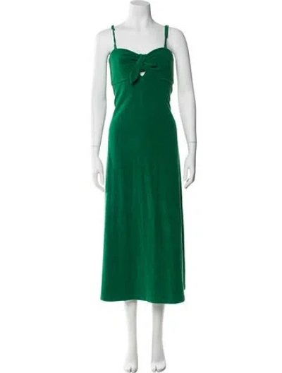 Pre-owned Zimmermann Square Neckline Long Dress In Green