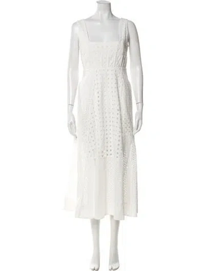 Pre-owned Zimmermann Square Neckline Long Dress In White