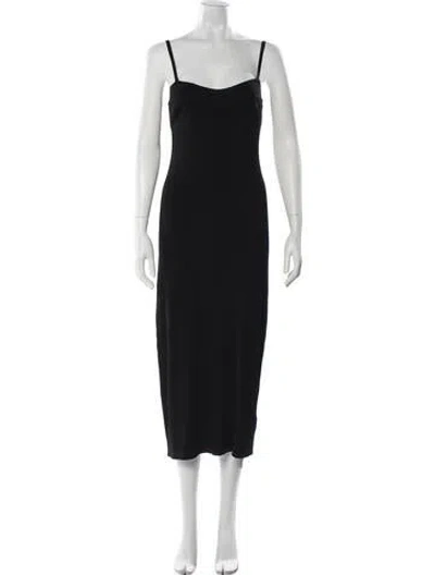 Pre-owned Zimmermann Square Neckline Midi Length Dress W/ Tags In Black