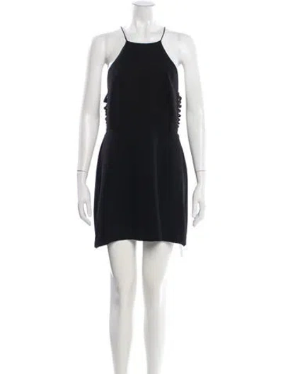 Pre-owned Zimmermann Square Neckline Mini Dress In Black