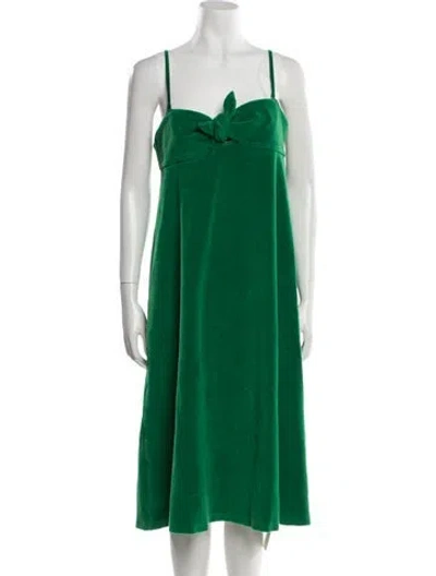 Pre-owned Zimmermann Square Neckline Mini Dress In Green