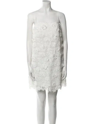 Pre-owned Zimmermann Square Neckline Mini Dress In Neutral
