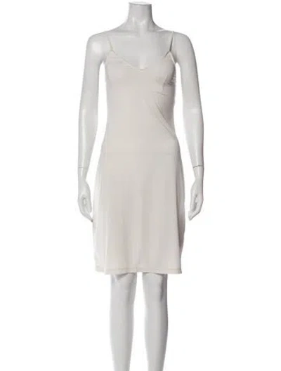 Pre-owned Zimmermann Square Neckline Mini Dress In Neutral