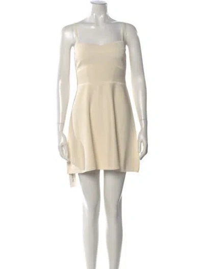 Pre-owned Zimmermann Square Neckline Mini Dress In Neutral