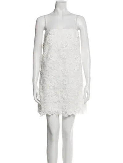 Pre-owned Zimmermann Square Neckline Mini Dress In White