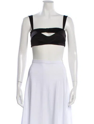 Pre-owned Zimmermann Square Neckline Sleeveless Crop Top In Yellow