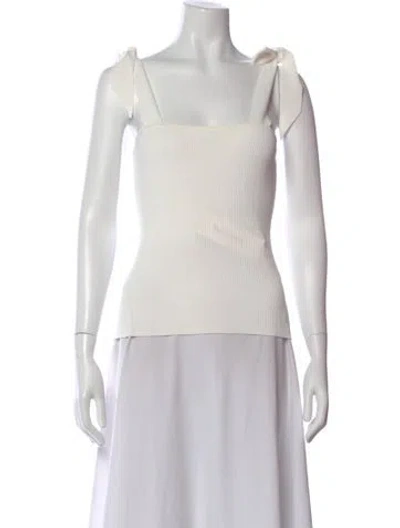 Pre-owned Zimmermann Square Neckline Sleeveless Top In White